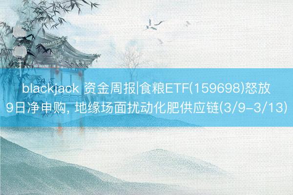 blackjack 资金周报|食粮ETF(159698)怒放9日净申购， 地缘场面扰动化肥供应链(3/9-3/13)